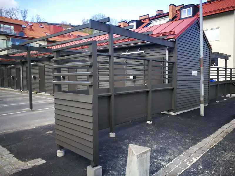 Pergola, staket, sopstation i Stockholm